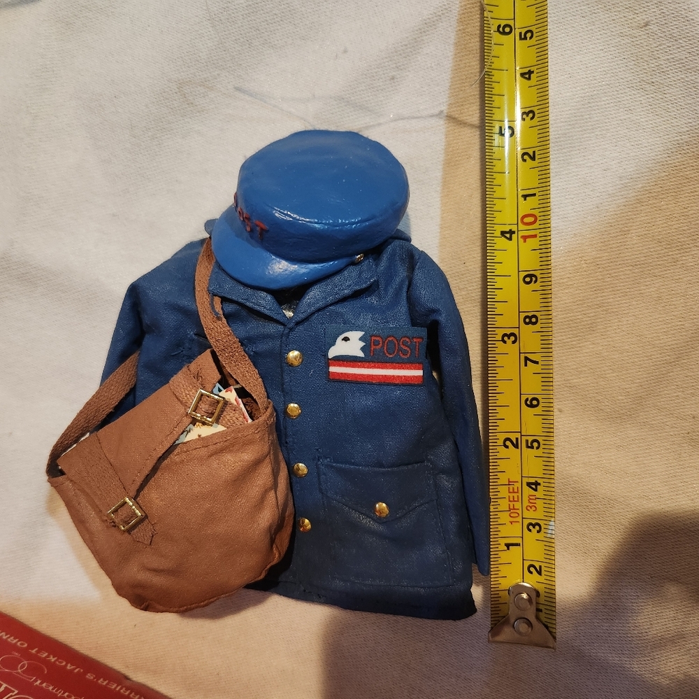 Department 22 Uniform Mail Carrier's Jacket Ornament USPS Postal Worker Figurine - Picture 7 of 7